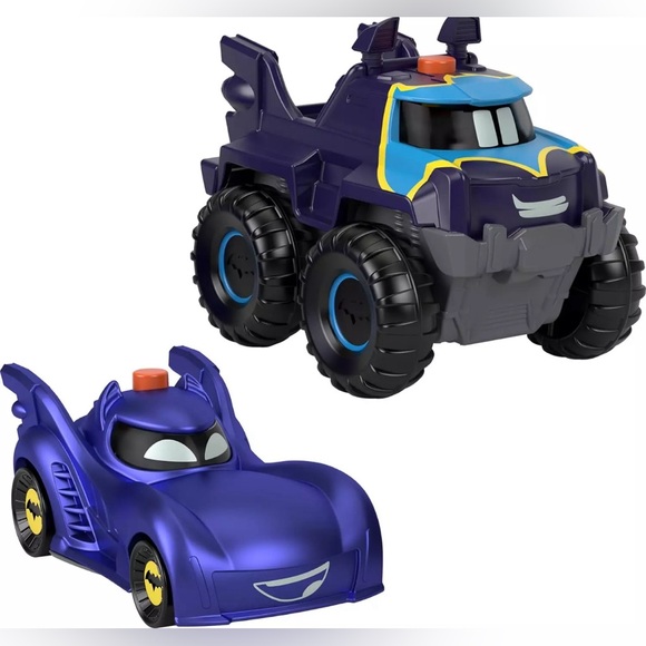 DC Batwheels Light-Up Toy Cars 2-Pack, Bam the Batmobile and Buff - Picture 2 of 6